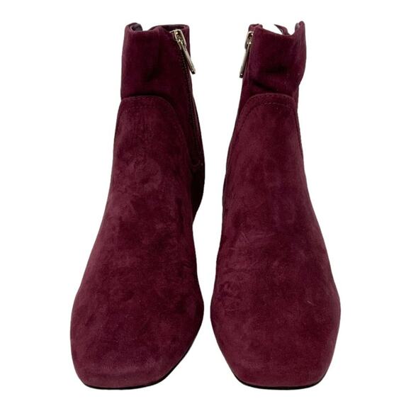 Draper James Bethany Suede Cylinder Heel Bootie Burgundy Size 9 NWT $175 MSRP - Picture 8 of 9